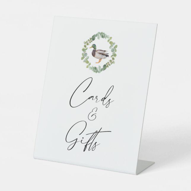 Mallard Duck Baby Shower Cards and Gifts Sign (Front)