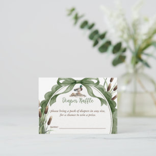 Mallard Duck Baby Shower Diaper Raffle Enclosure Card