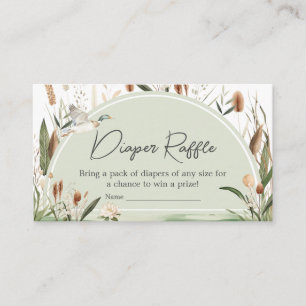 Mallard Duck Baby Shower Diaper Raffle Enclosure Card