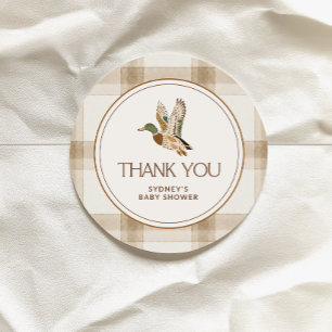 Mallard Duck Baby Shower Favour Sticker