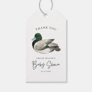 Mallard Duck Baby Shower Gender Neutral Green Gift Tags