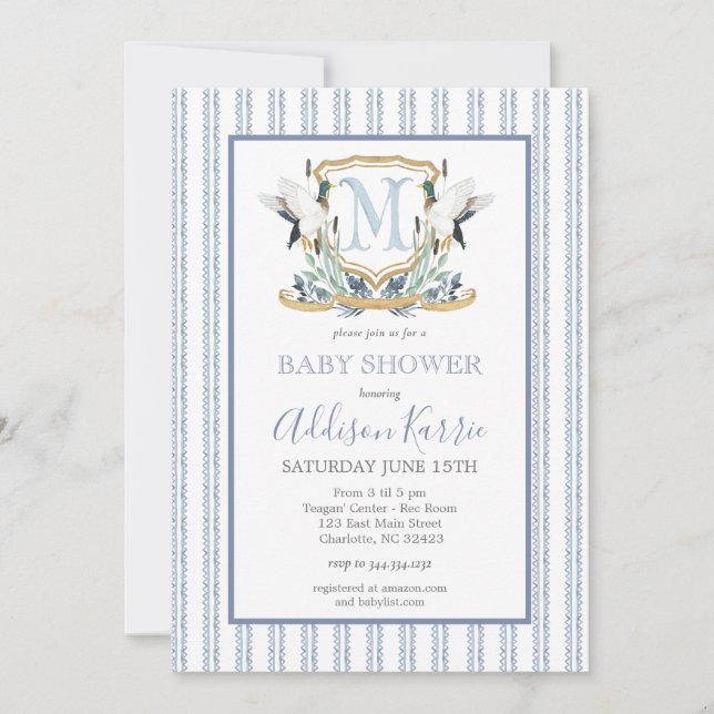 Mallard Duck Baby shower invitation  (Front)