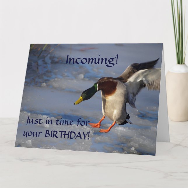 Mallard Duck Birthday Greeting Card (Front)