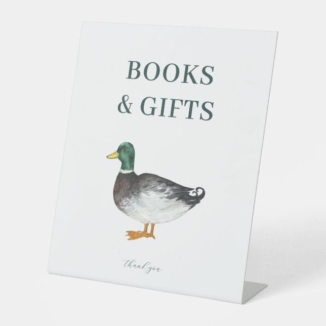 Mallard Duck Books and Gifts Baby Shower Sign (Front)