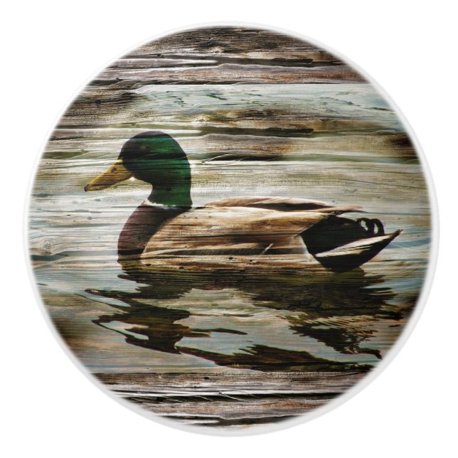 Mallard Duck Ceramic Knob (Front)