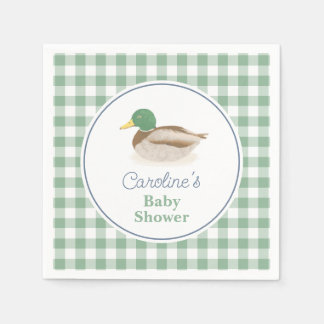 Mallard Duck Country Hunting Baby Shower Napkin