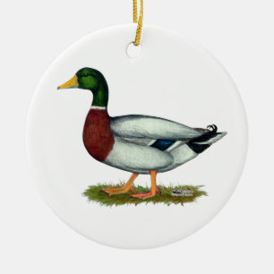 Mallard Duck Drake Ceramic Tree Decoration