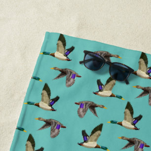 Mallard Duck Enthusiasts  Beach Towel