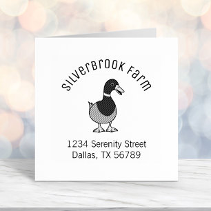 Mallard Duck Farm Arch Address Self-inking Stamp