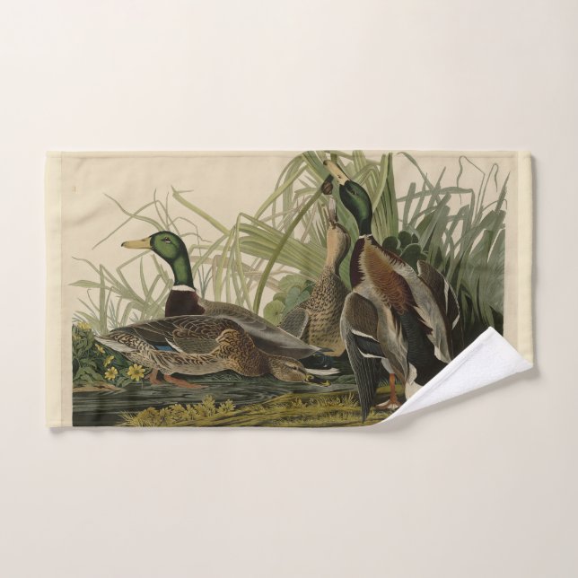 Mallard Duck from Audubon's Birds of America Bath Towel Set (Hand Towel)