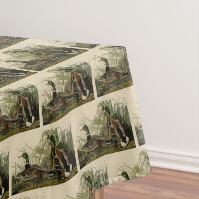 Mallard Duck from Audubon's Birds of America Tablecloth (In Situ)