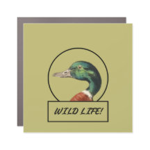 Mallard Duck Head Dark Khaki Car/Truck Magnet