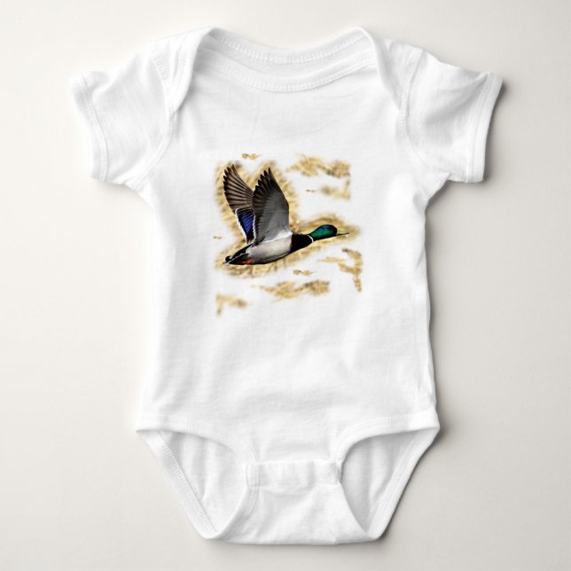 Mallard Duck Hunting Baby Bodysuit (Front)
