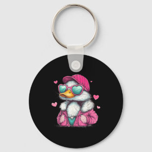 Mallard Duck Hunting Funny Valentine's Day Heart G Key Ring