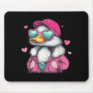 Mallard Duck Hunting Funny Valentine's Day Heart G Mouse Pad