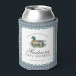 Mallard Duck Hunting Gingham Boy Baby Shower Favou Can Cooler<br><div class="desc">A little lucky duck is on the way! Embark on an adventurous journey with our mallard theme party decor! Designed to inspire exploration and creativity, to create an unforgettable experience for your little boy. The Classic Mallard and Navy Gingham adds a touch of timeless charm to your next celebration. Get...</div>