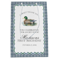 Mallard Duck Hunting Gingham Boy Birthday Favours