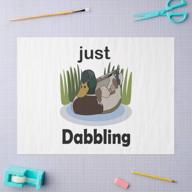 Mallard Duck Just Dabbling Pool Party Tissue Paper (Craft)