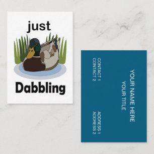 Mallard Duck Just Dabbling Wildlife Photographer Business Card