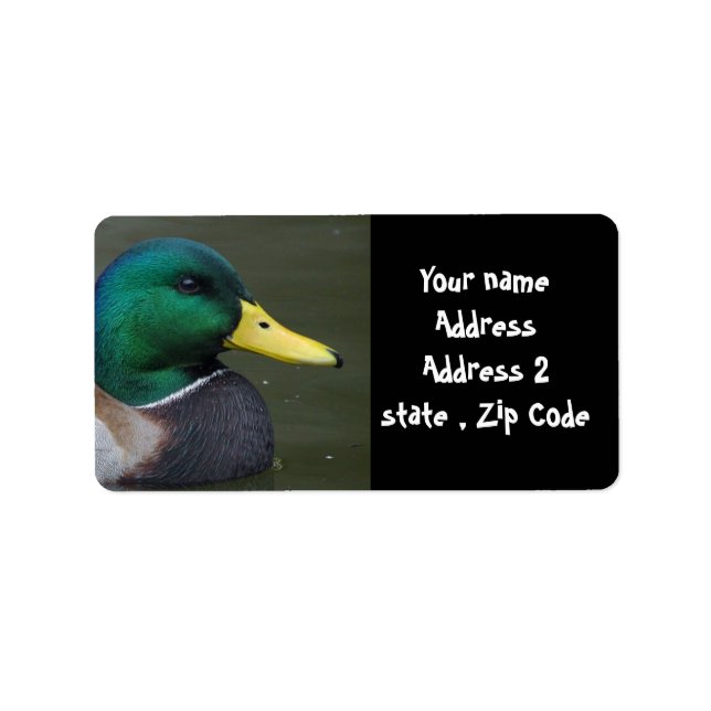 Mallard Duck Label (Front)