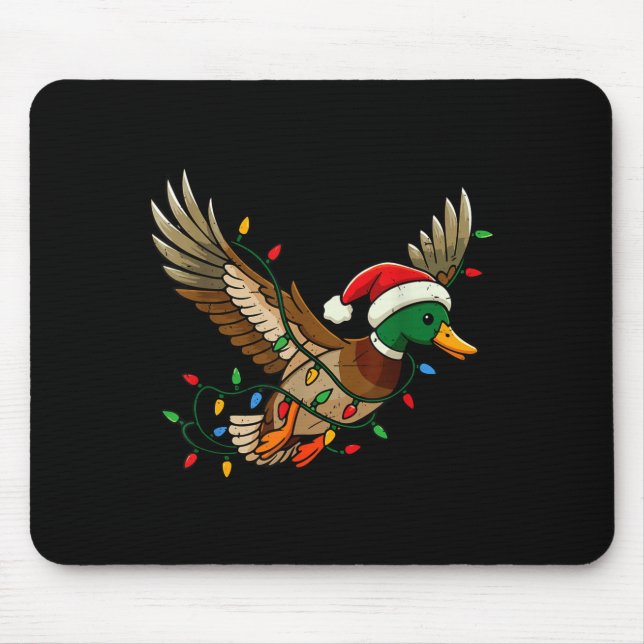Mallard Duck Light Christmas Hunting Pajama Toddle Mouse Pad (Front)