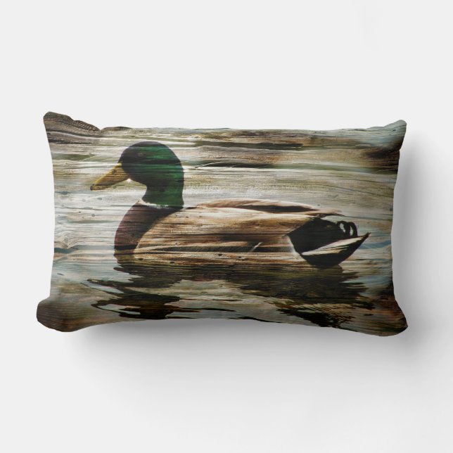 Mallard Duck Lumbar Cushion (Front)