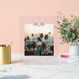 Mallard Duck Monogram Graduation Photo Acrylic Sign