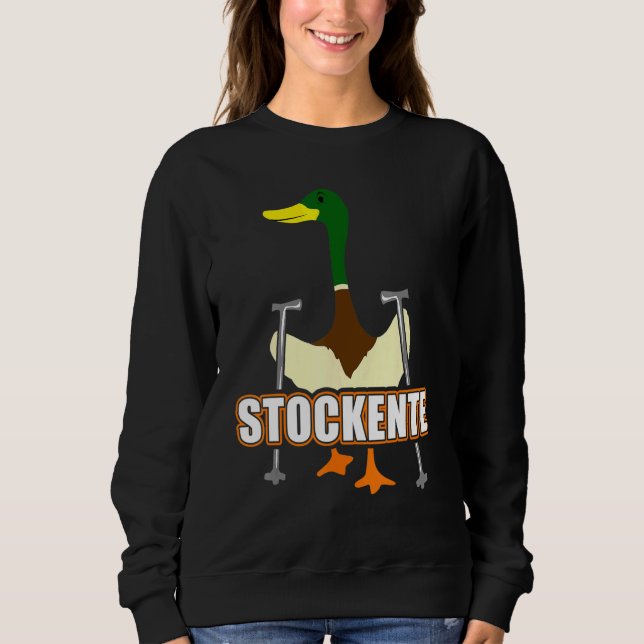 Mallard Duck  Nordic Walking Duck Sweatshirt (Front)