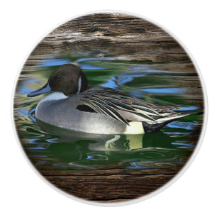 Mallard Duck On Lake Ceramic Knob