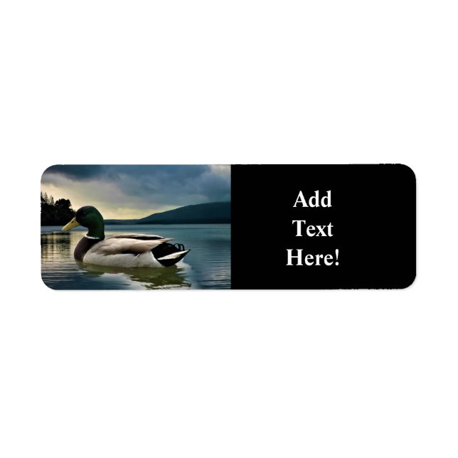 Mallard Duck On The Lake Label (Front)