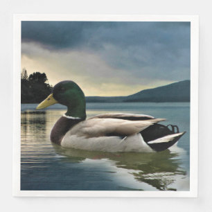 Mallard Duck On The Lake Napkin