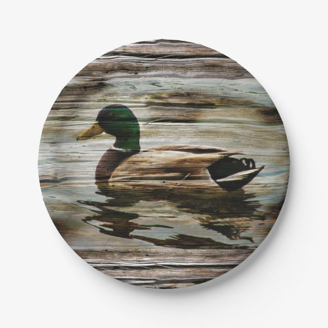 Mallard Duck Paper Plate (Front)