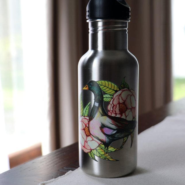 Mallard Duck Peony Nature Lovers               532 Ml Water Bottle (Creator Uploaded)