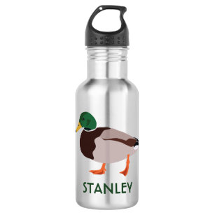Mallard Duck Realistic Illustration Personalised 532 Ml Water Bottle