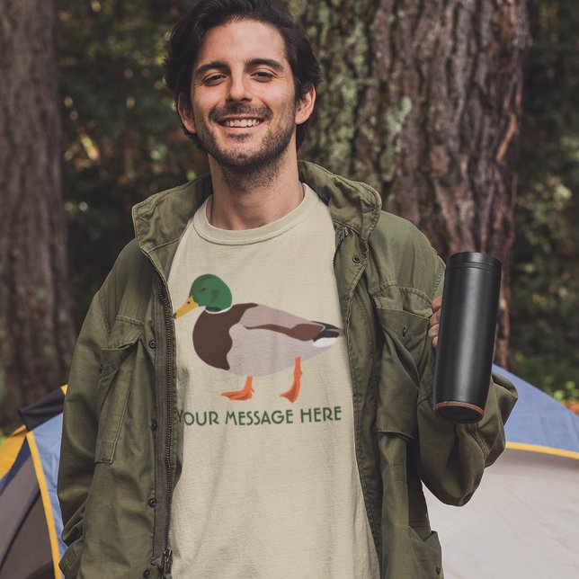 Mallard Duck Realistic Illustration Personalised Tri-Blend Shirt (Creator Uploaded)