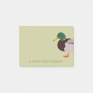 Mallard Duck Realistic Illustration Personalized Post-it Notes