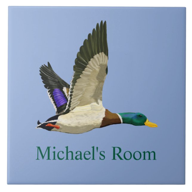 Mallard Duck Room Sign  Tile (Front)