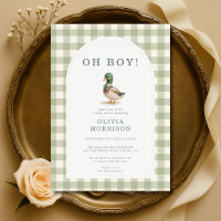 Mallard Duck Sage Green Baby Shower