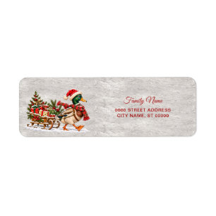Mallard Duck Sleigh Return Address