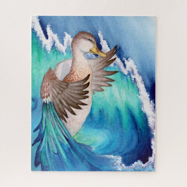 "Mallard Duck Surreal Dreams " Jigsaw Puzzle (Vertical)