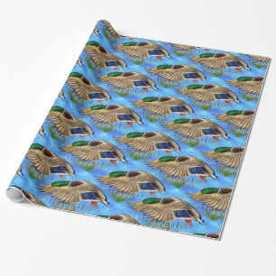 Mallard Duck Wildlife Rustic Wrapping Paper