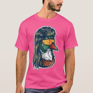 Mallard Duck With Mullet  Glasses Hunting T-Shirt