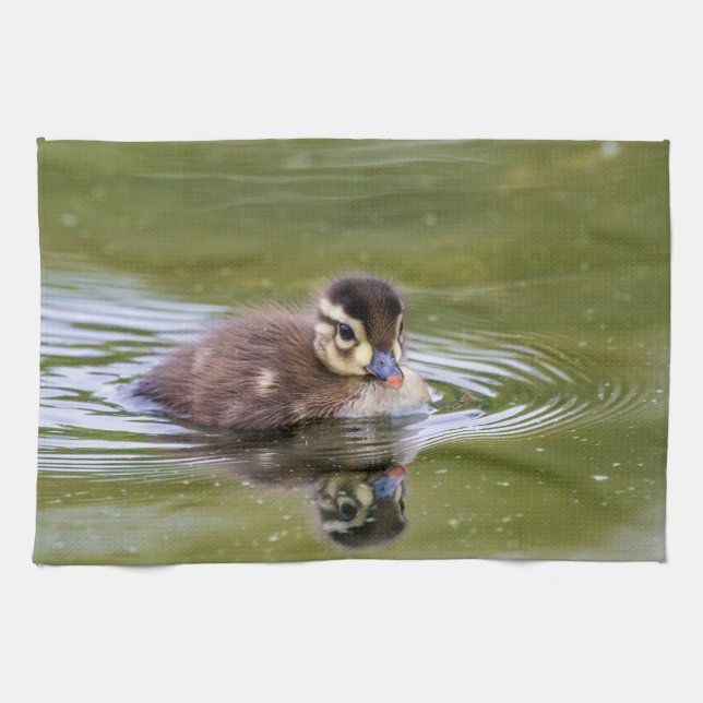 Mallard Duckling Tea Towel (Horizontal)