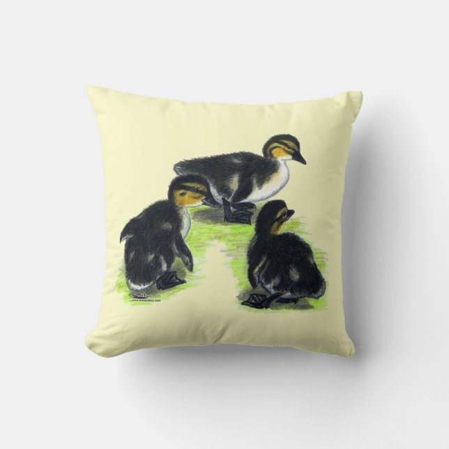 Mallard Ducklings Cushion (Front)