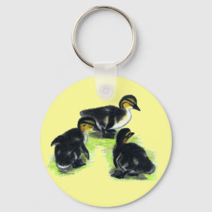 Mallard Ducklings Key Ring