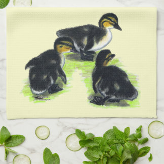 Mallard Ducklings Tea Towel