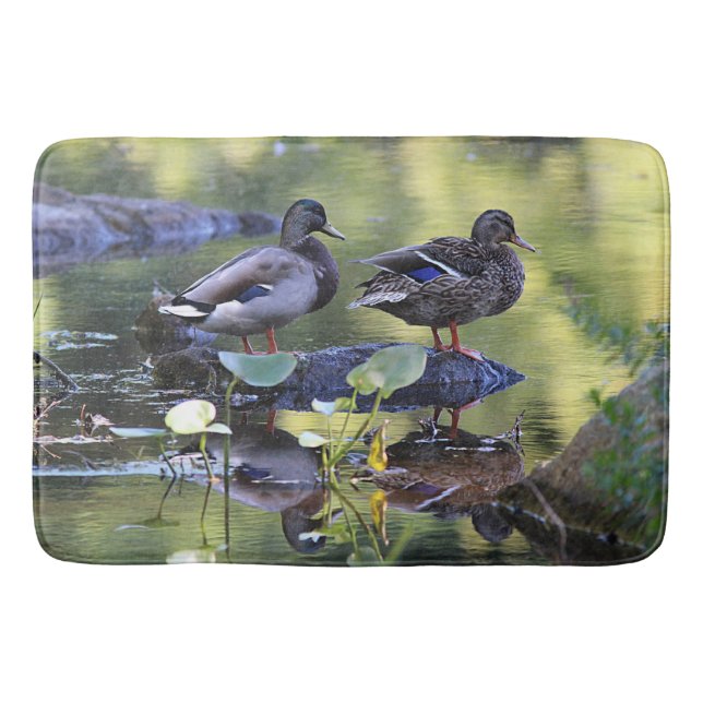 Mallard ducks bath mat (Front)