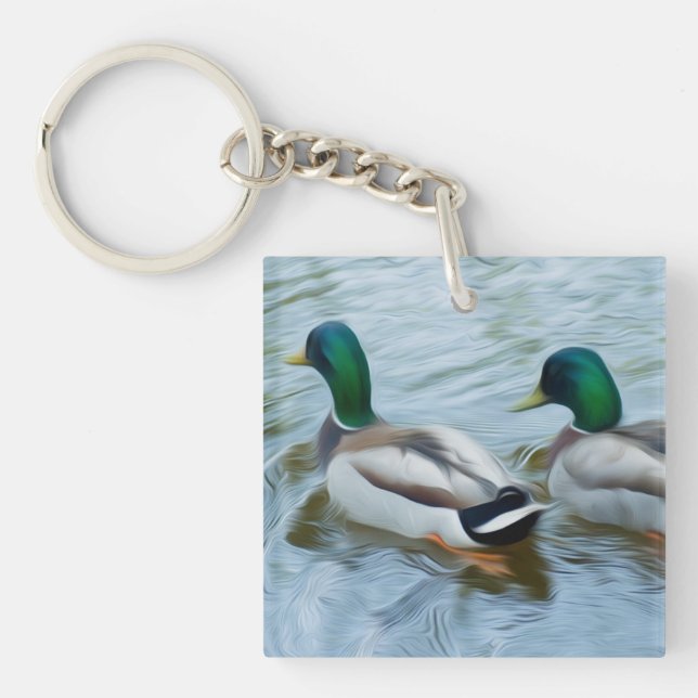 Mallard Ducks Key Ring (Front)
