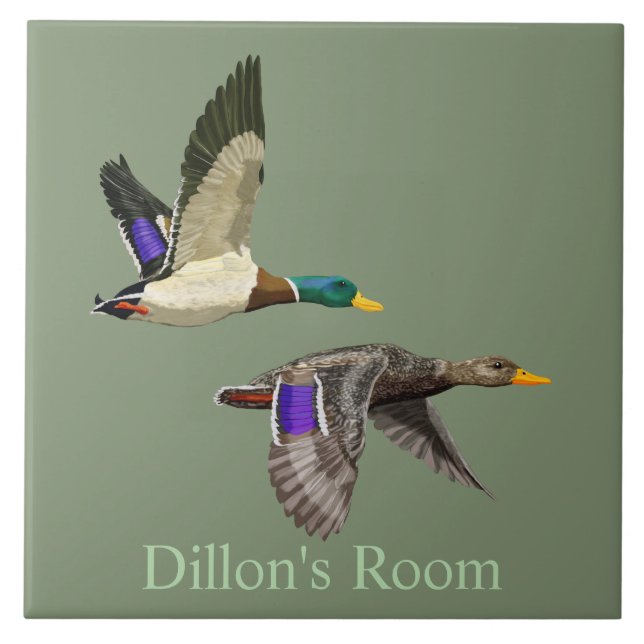 Mallard Ducks Kids Room  Tile (Front)