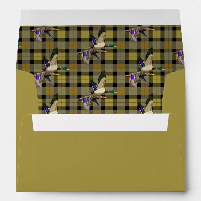Mallard Ducks On Plaid Envelope (Back (Bottom))